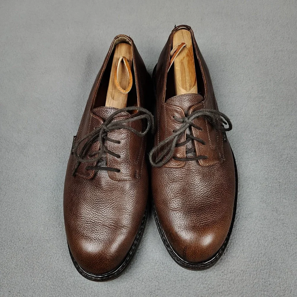 Mephisto Marlon Oxford Shoes Men 10 Pebble Chestnut Leather Goodyear Welt Derby